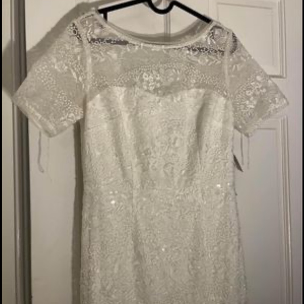 Aidan Mattox Embroidered Lace Midi Dress New with tags Size 6